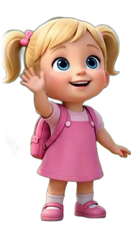 Little girl singer dancing along in a TuttiFrutti kids song